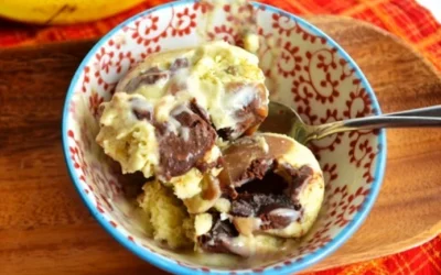 Resep dan Cara Membuat Es Krim Pisang Double Cokelat