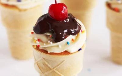 Resep dan Cara Membuat Ice Cream Cone Cupcake