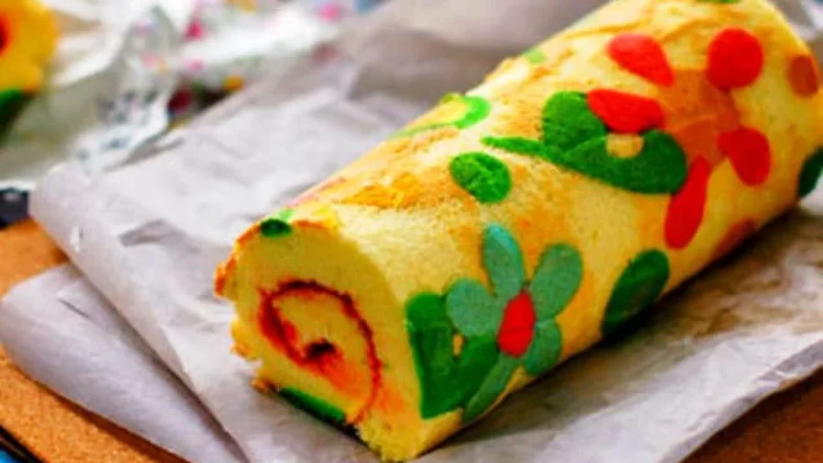 Resep dan Cara Membuat Kue Gulung Warna-Warni