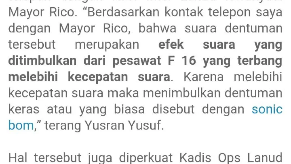 Suara Dentuman Keras Di daerah Solo, Sukoharjo, Karanganyar dan Sragen 30/8/2016