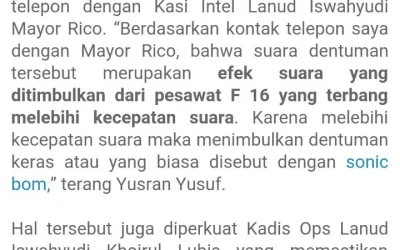 Suara Dentuman Keras Di daerah Solo, Sukoharjo, Karanganyar dan Sragen 30/8/2016
