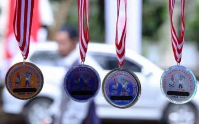 Hasil Perolehan Medali PON XIX 19 September 2016 Pukul 21.00 WIB, Kontingen Jawa Barat Tetap Memimpin Klasmen Sementara