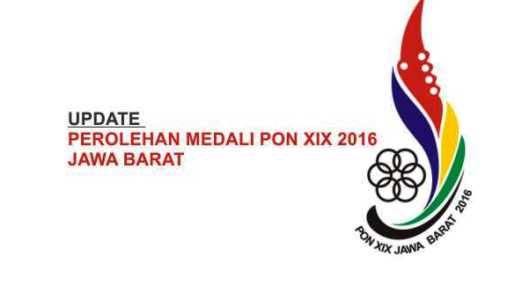 Update Hasil Perolehan Medali PON XIX 2016 Jawa Barat