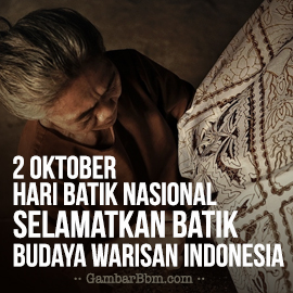 gambar dp bbm selamat hari batik nasional