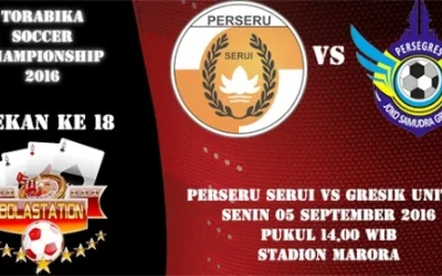 Prediksi Pertandingan Perseru Serui vs Persegres Gresik ISC/TSC 2016 Senin 05 September 2016