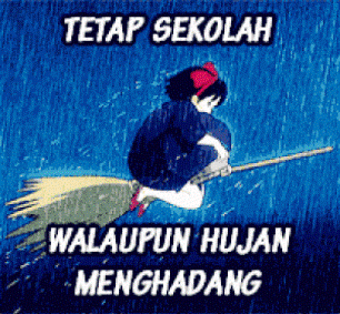 dp bbm saat hujan di sekolah