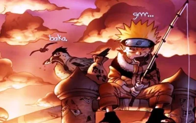 DP BBM Gif Animasi Bergerak Naruto, Thank You, Kupu-kupu