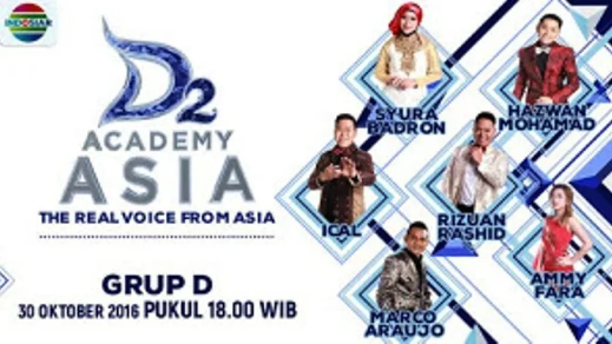 DA Asia 2 Grup D Top 36, Siapa Yang Tersenggol DAA2 Indosiar Nanti Malam 30-31 Oktober 2016?