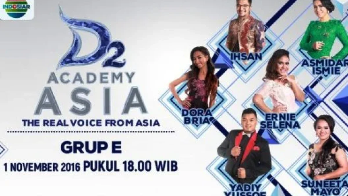 Hasil DA Asia 2 Grup E Top 36, Jadwal Peserta DAA2 Indosiar Nanti Malam 01 dan 02 November 2016