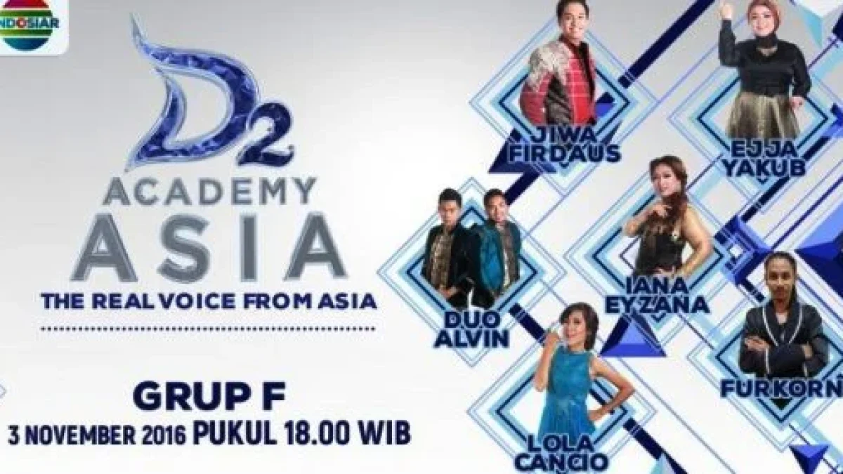 Hasil DA Asia 2 Grup F, Jadwal Peserta DAA2 Top 36 Indosiar Nanti Malam 03 dan 04 November 2016
