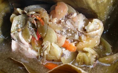 Resep dan Cara Membuat Garang Asem Ayam Bothok Mercon Bungkus Daun Pisang Rasanya Nendang