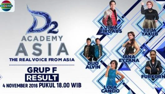 Hasil DAA2 Result Show, Siapa Yang Tersenggol Grup F DA Asia 2 Indosiar Nanti Malam 04/11/2016