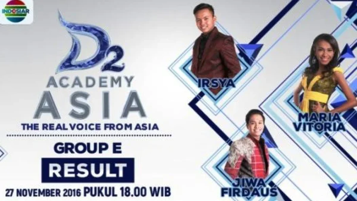 Hasil D’Academy Asia 2 Result Show, Siapa Yang Tersenggol di DA Asia 2 Grup E 18 Besar Nanti Malam 27/11/2016?