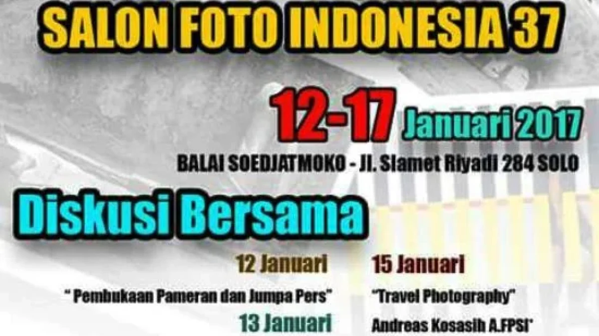 Pameran Foto Terbaik Indonesia 12-17 Januari 2017