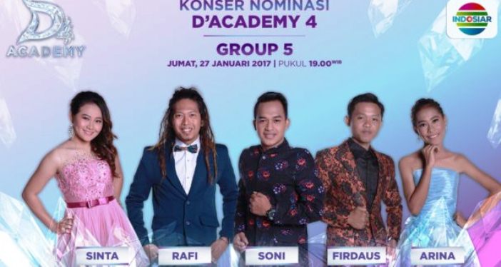 peserta konser nominasi d'academy 4 da4 grup 5 babak 35 besar jumat 27 januari 2017