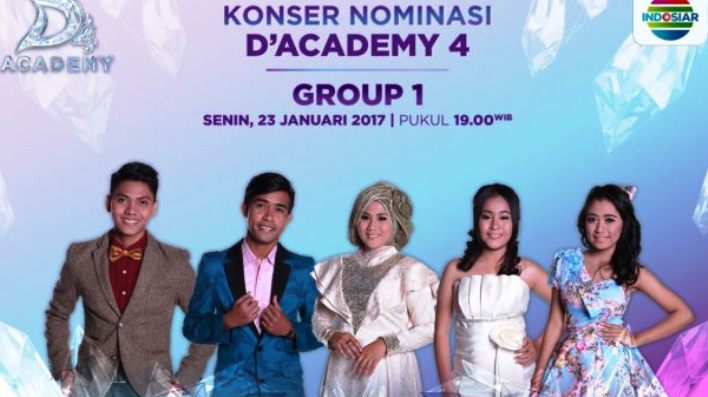 peserta yang tersenggol di d'academy 4 grup 1 babak 35 besar senin 23 januari 2017