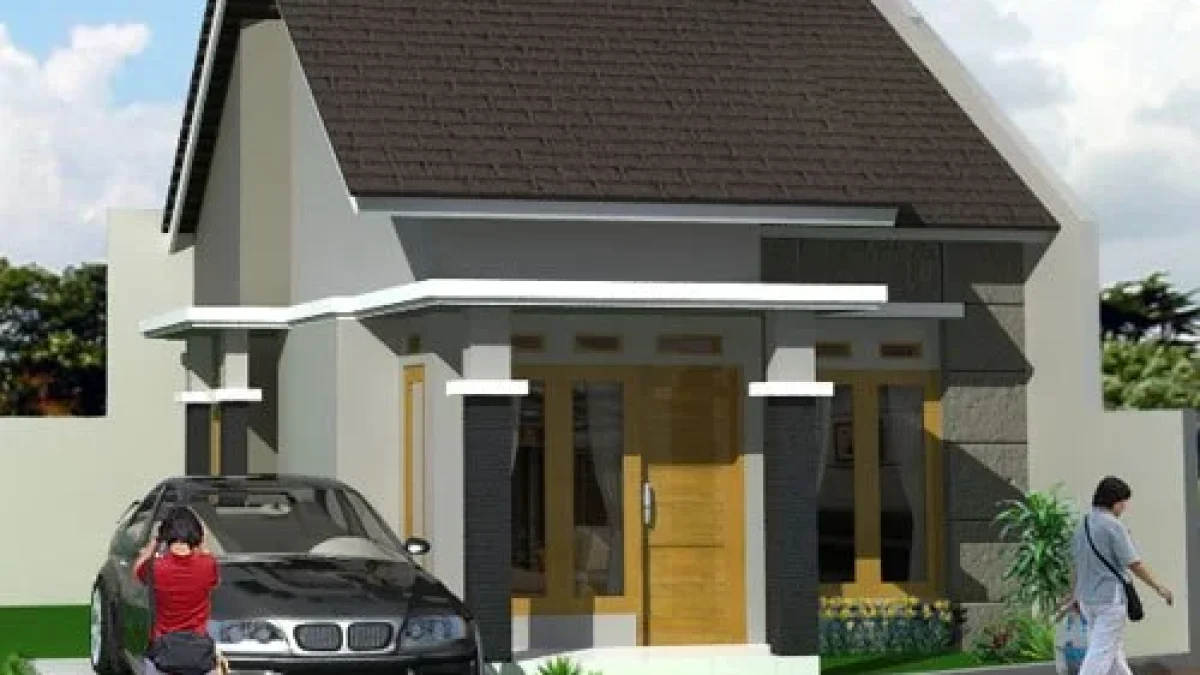 44 Gambar Desain 3D Denah Rumah Minimalis 1 Lantai: Carport 2 Mobil, 1 Kamar Utama, Kamar Mandi Dalam yang Unik (36-44)
