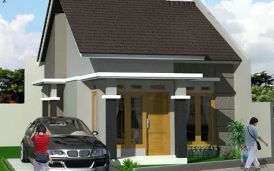 44 Gambar Desain 3D Denah Rumah Minimalis 1 Lantai: Carport 2 Mobil, 1 Kamar Utama, Kamar Mandi Dalam yang Unik (36-44)