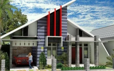 100 Gambar Rumah Minimalis 1 Lantai yang Menginspirasi, Warna Cat, Bentuk Muka, dan Selera (71-80) Eps Parkir Mobil Luas