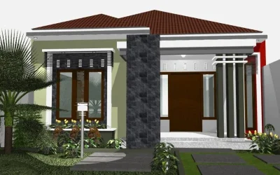 100 Gambar Rumah Minimalis 1 Lantai yang Menginspirasi, Warna Cat, Bentuk Muka, dan Selera (81-90) Eps Atap Limasan Penggoda Mata