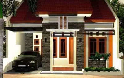 44 Gambar Desain 3D Denah Rumah Minimalis 1 Lantai: Ruang Keluarga Nyaman dan Carport 1 Mobil (12-23)