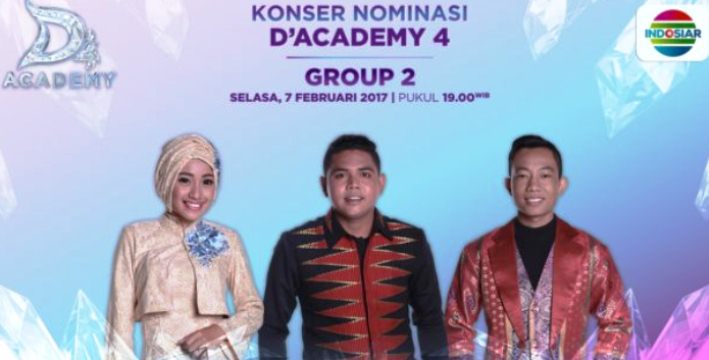jadwal konser nominasi d'academy 4 da4 grup 2 top 21 selasa 7 februari 2017