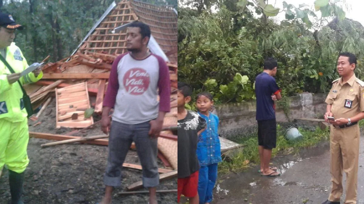 Angin Puting Beliung Sragen Sebabkan Ratusan Rumah Rusak dan Pohon Tumbang