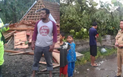 Angin Puting Beliung Sragen Sebabkan Ratusan Rumah Rusak dan Pohon Tumbang