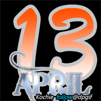 gambar bulan april 2017 animasi angka GIF lengkap setiap harinya tanggal 13