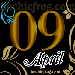 gambar bulan april 2017 animasi angka GIF lengkap setiap harinya tanggal 9