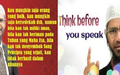 Gambar DP BBM Kata-kata Mutiara Semangat Hidup Zakir Naik: Bila Engkau Tidak Belajar Islam Maka Jangan Bicara Islam
