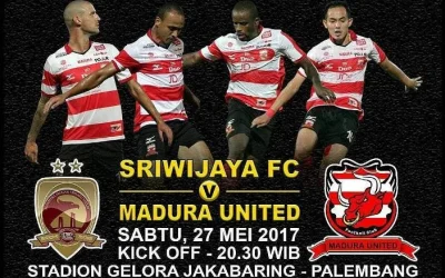 Live Streaming Sriwijaya FC Vs Madura United Malam Ini, Jadwal Liga 1 Pekan 8 Gojek Traveloka 27 Mei 2017