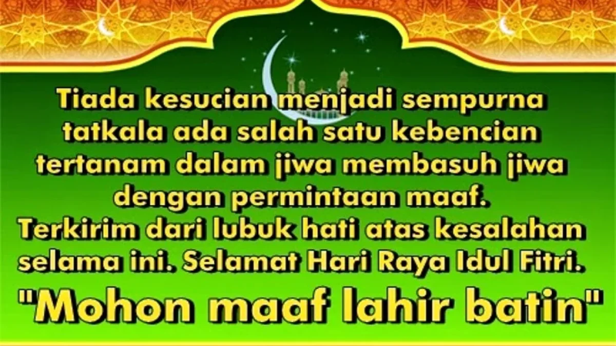 KUMPULAN KATA MUTIARA LEBARAN, Kalimat Bijak Selamat Idul Fitri 2020 1441H Terbaru