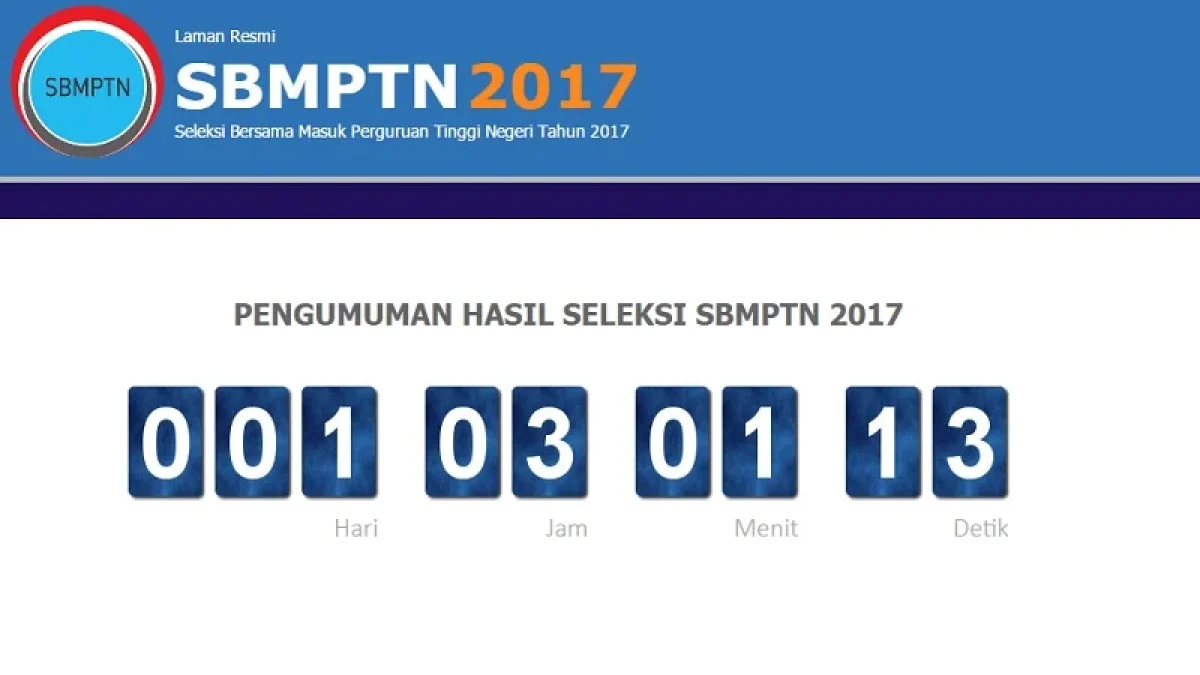 Website pengumuman.sbmptn.ac.id 2017 Pengumuman Hasil SBMPTN Online