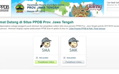 Website ppdb.jatengprov.go.id Pengumuman PPDB Jateng 2017, Pendaftaran Online Jadwal Alur SMA SMK