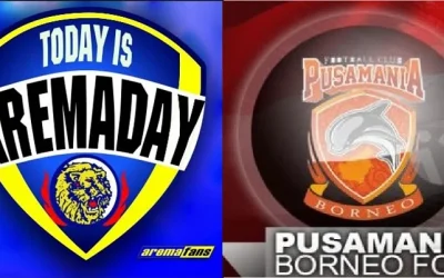 DP BBM Arema FC vs Borneo FC Gojek Traveloka Liga 1 Musim 2017 Meme GIF Bergerak Terbaru