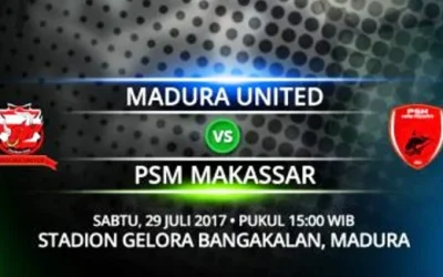 Jadwal Siaran Langsung Madura United vs PSM, Live Streaming Liga 1 Gojek Traveloka Pekan 17 dan Link Nonton Bola Online Dengan Hp