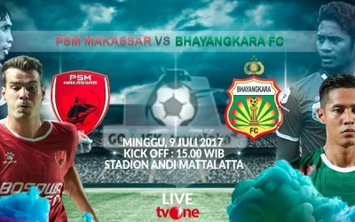 Siaran Langsung PSM Makassar Vs Bhayangkara FC, Liga 1 Gojek Traveloka Pekan ke-13 Live TVOne