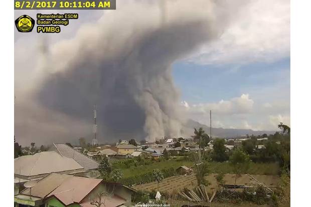 Berita Gunung Sinabung 20 Kali Erupsi