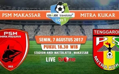 Live Streaming PSM Makassar Vs Mitra Kukar, Jadwal Siaran Langsung Liga 1 Gojek Traveloka Pekan 18 di TVOne