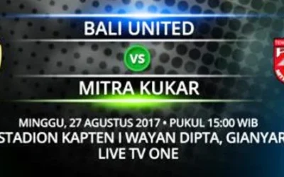Prediksi Skor Bali United vs Mitra Kukar, Jadwal Liga 1 Gojek Traveloka Pekan 22 (27 Agustus 2017) Live Di Tvone