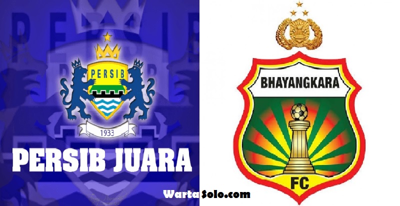 Gambar Caption Logo PERSIB Bandung vs Bhayangkara FC wartasolo.com