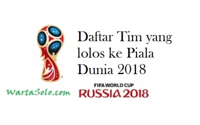 Daftar 29 Tim yang Telah Memastikan Diri Lolos ke Piala Dunia 2018