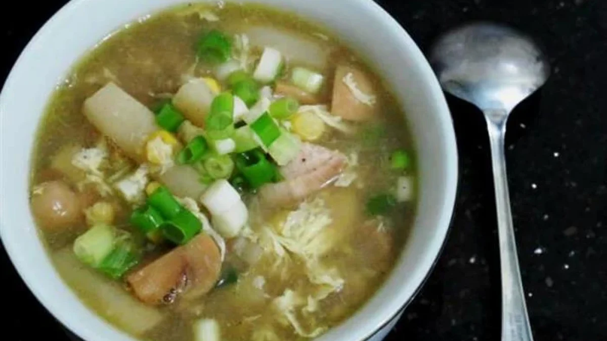 Cara Membuat Sup Jagung Manis Udang Bulat Yang Sedap
