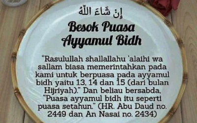 Jadwal Puasa Sunnah Ayyamul Bidh Terbaru Juni 2026, Jangan Sampai Lupa Ya!
