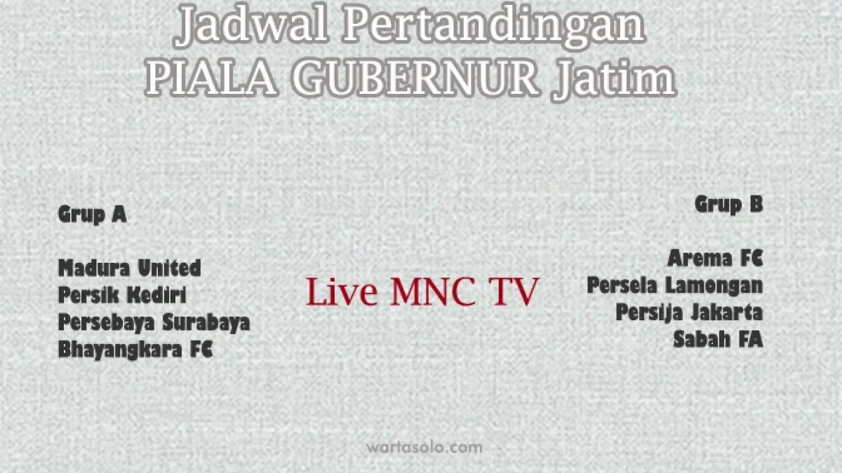 JADWAL Pertandingan Piala Gubernur Jatim 2020: Laga Pembuka Bajul Ijo Vs Macan Putih Live MNC TV