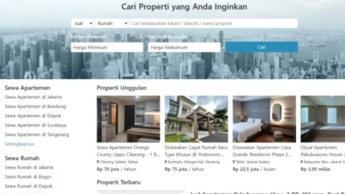 Mudahnya Cari Rumah di Jakarta Lewat Situs Properti 1 secara Online
