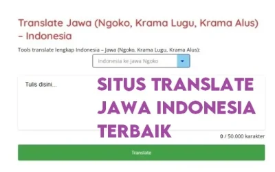 Daftar Situs Translate Jawa Indonesia Terbaik 2023