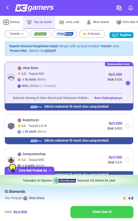 Platform Top Up Game Terpercaya